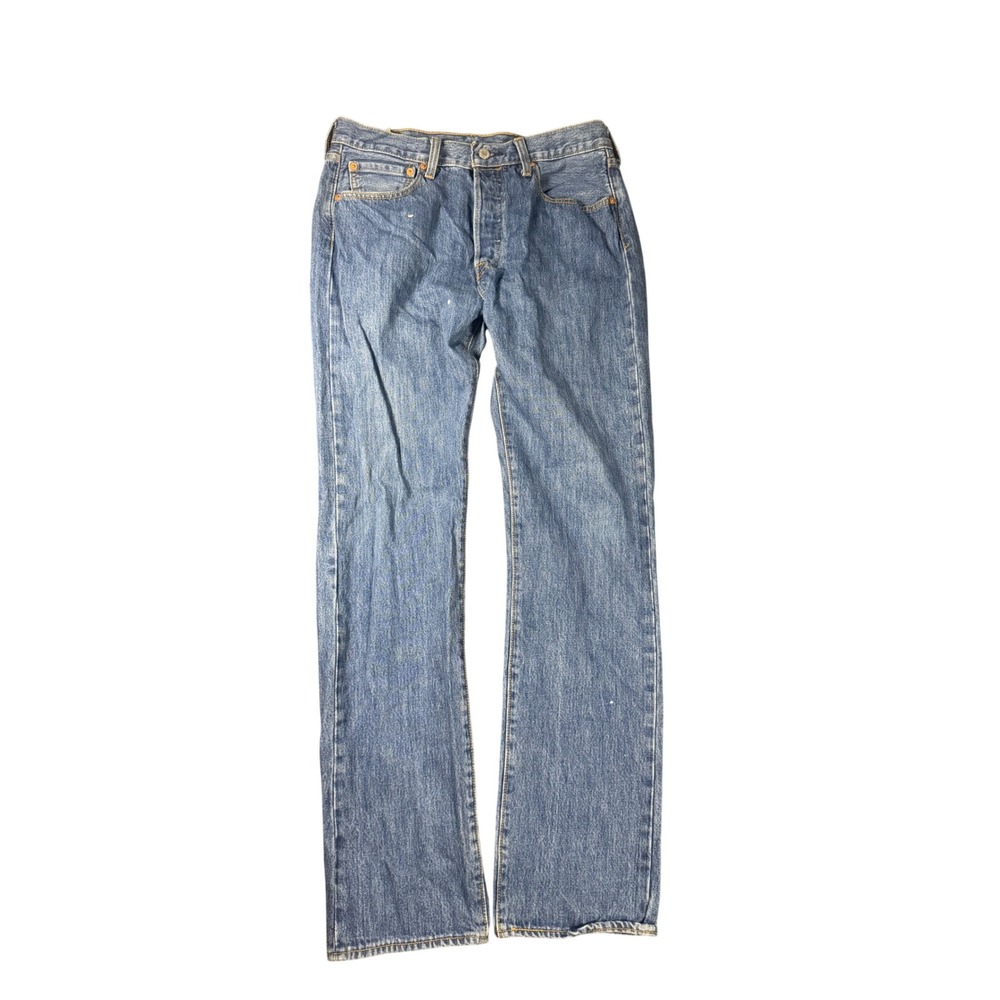 Levis 501 Original Fit Jeans Blue Denim Straight Leg Mens 32x32